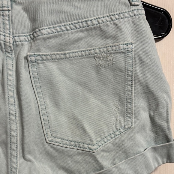 PacSun Women's Mint Green Cuffed Denim Shorts - Picture 7 of 9